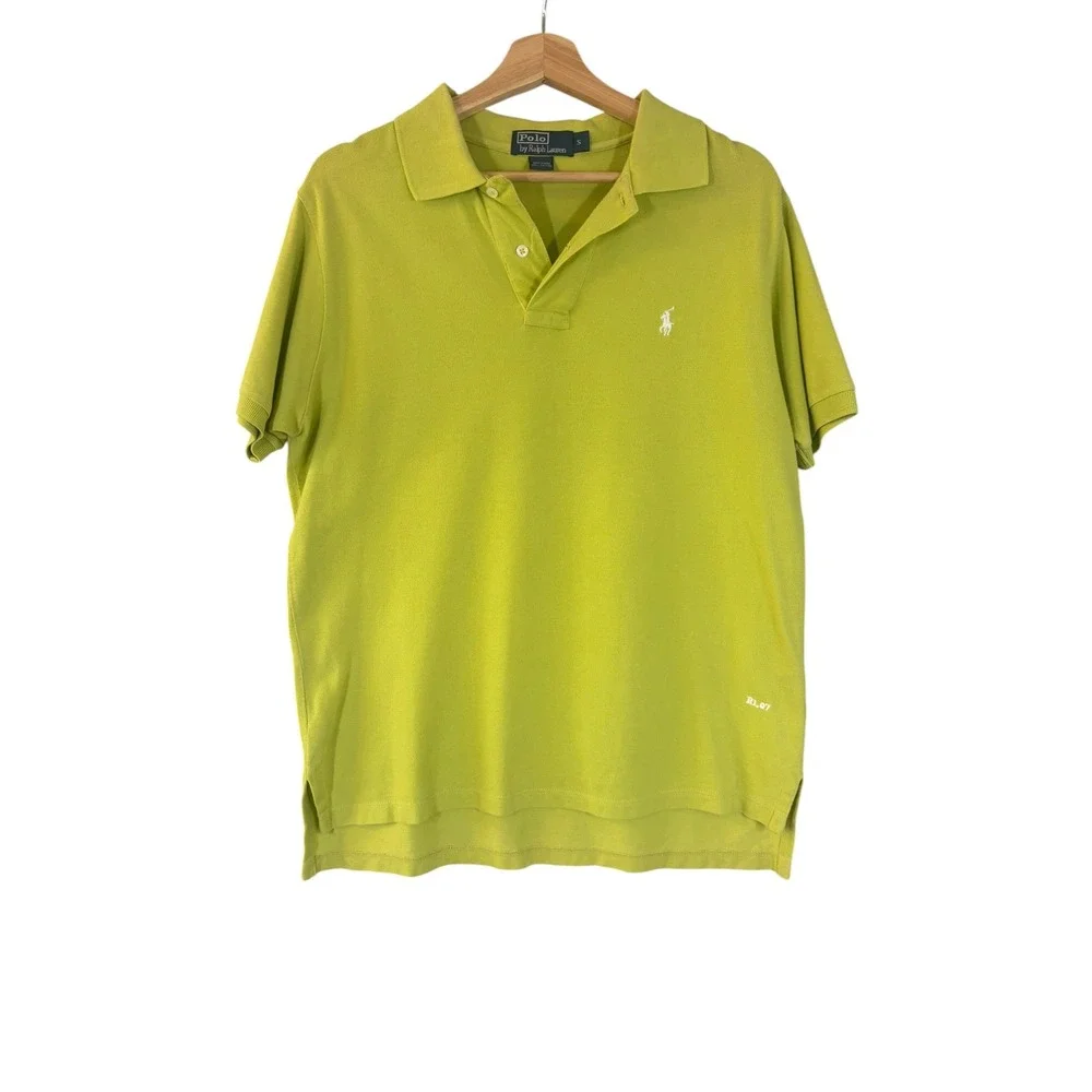 Vintage Y2k 2007 Polo Ralph‎ Lauren Lime Green Shirt S Preppy Casual Pony